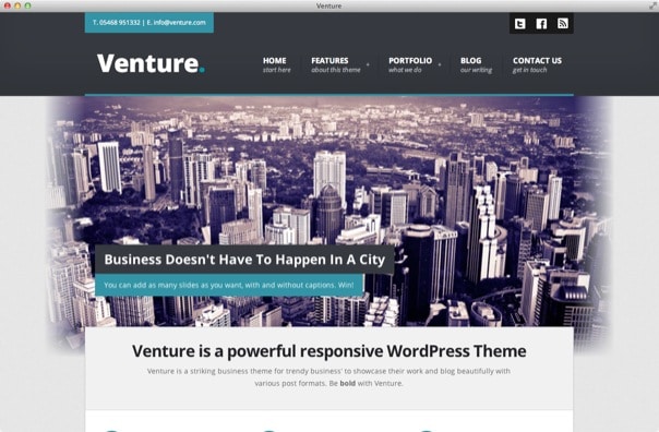 Venture - Responsive WordPress Theme