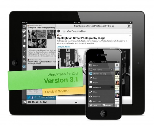 WordPress für iOS Version 3.1