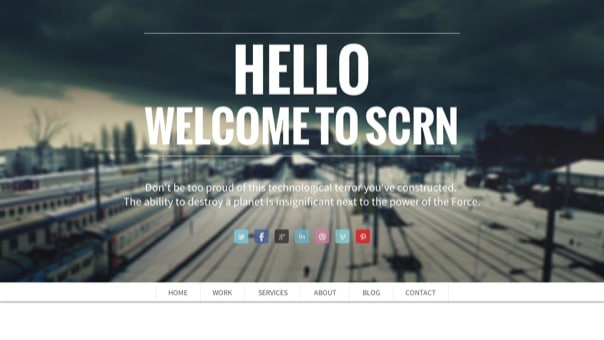 SCRN - Responsive single page portfolio