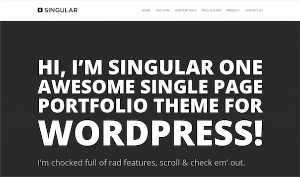 Singular WordPress Theme