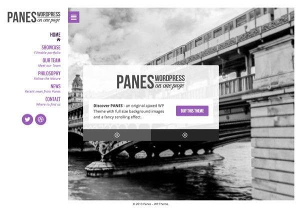 Panes - WordPress on One Page