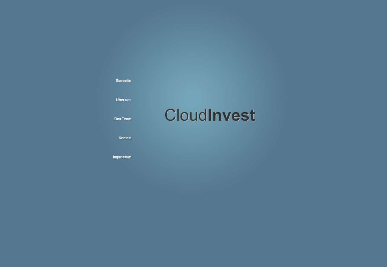Cloud Invest Startseite