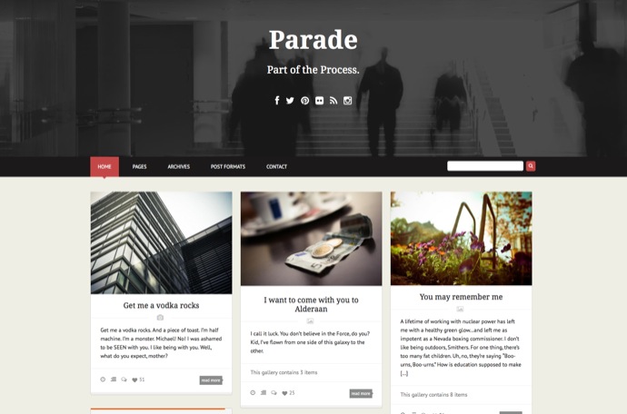Parade - WordPress Blogging Theme