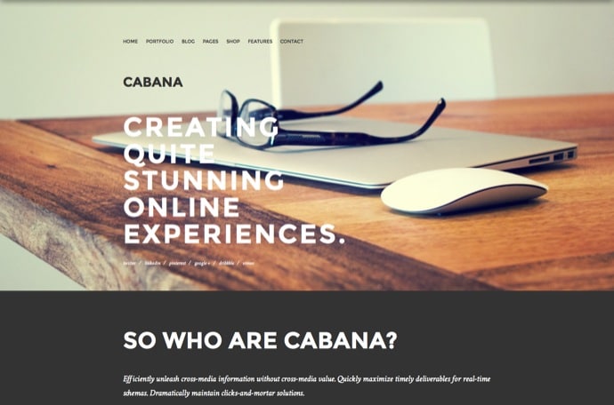 Cabana - Responsive Creative WordPress Theme