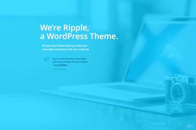 Ripple — Multi-Purpose OnePage Theme for Creatives