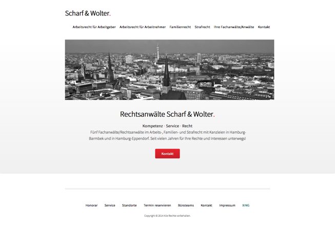 Scharf Wolter WordPress Website