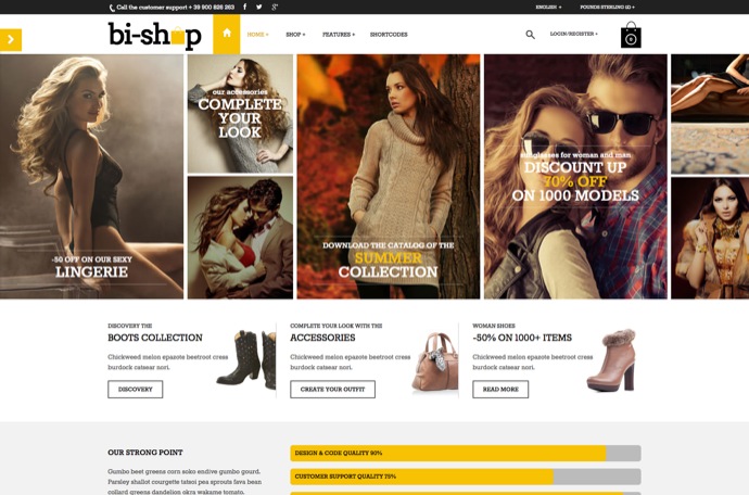 Bi-Shop All In One - Ecommerce & Corporate theme