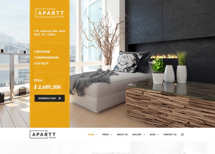 APARTT VILLA - Single Property Real Estate WordPress Theme