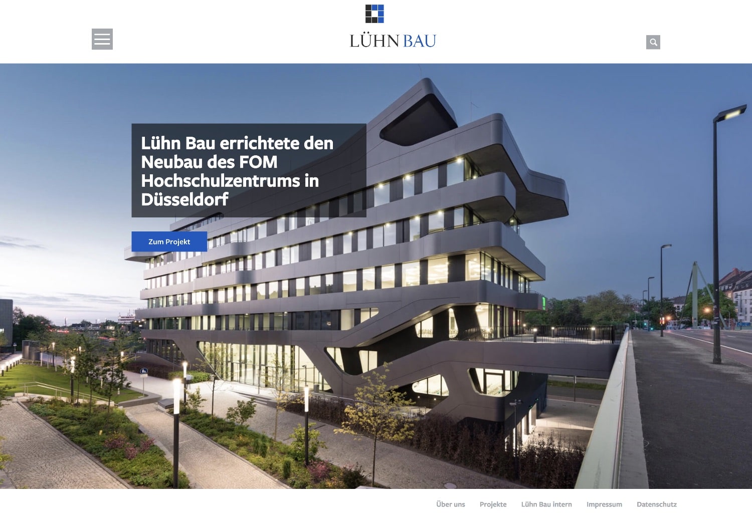 Website Lühnbau