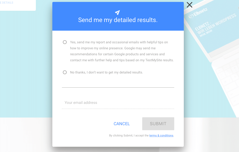 E-Mail Optionen