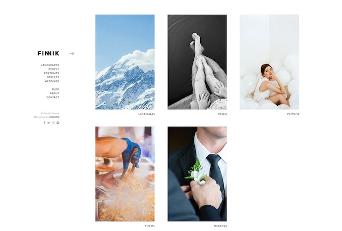Finnik - Minimal WordPress Theme for Photographers