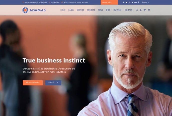Adamas - Advanced Business WordPress Theme