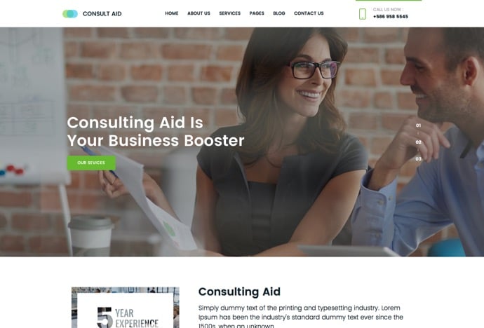 Consult Aid - Business Consulting And Finance WordPress Theme