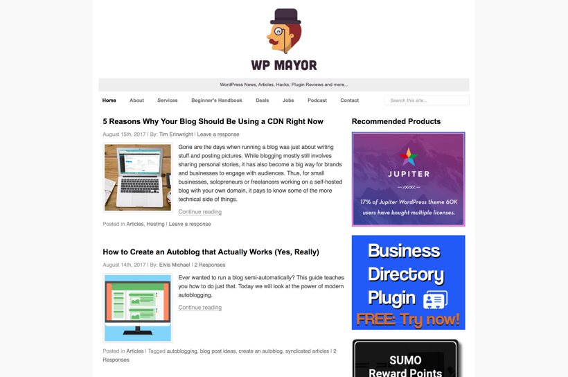 WP Mayor - Blog