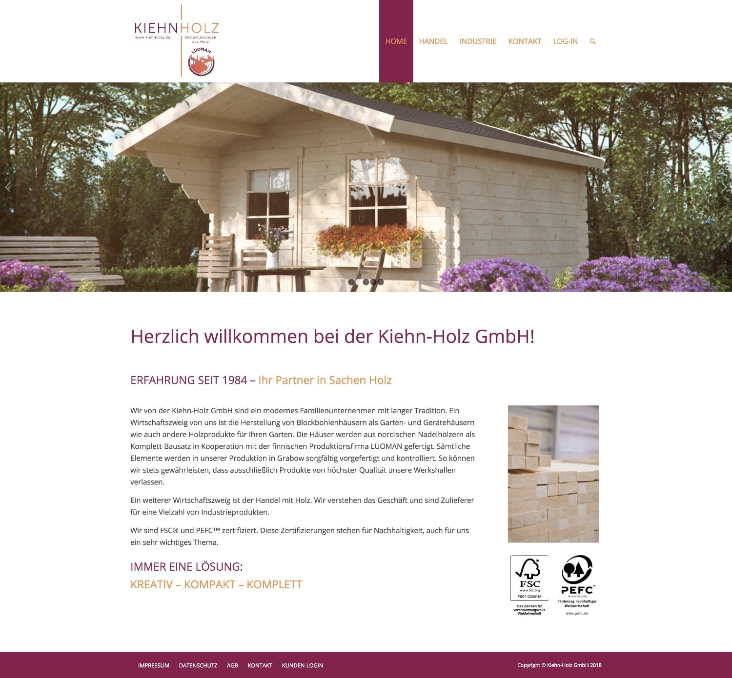 Kiehnholz Website