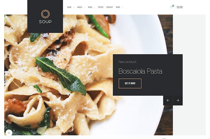 Soup - Restaurant with Online Ordering System WP Theme
