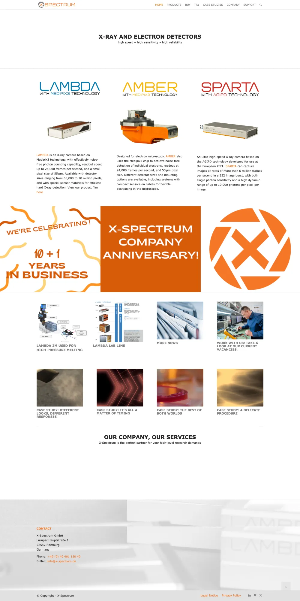 X-Spectrum GmbH - Website Desktop