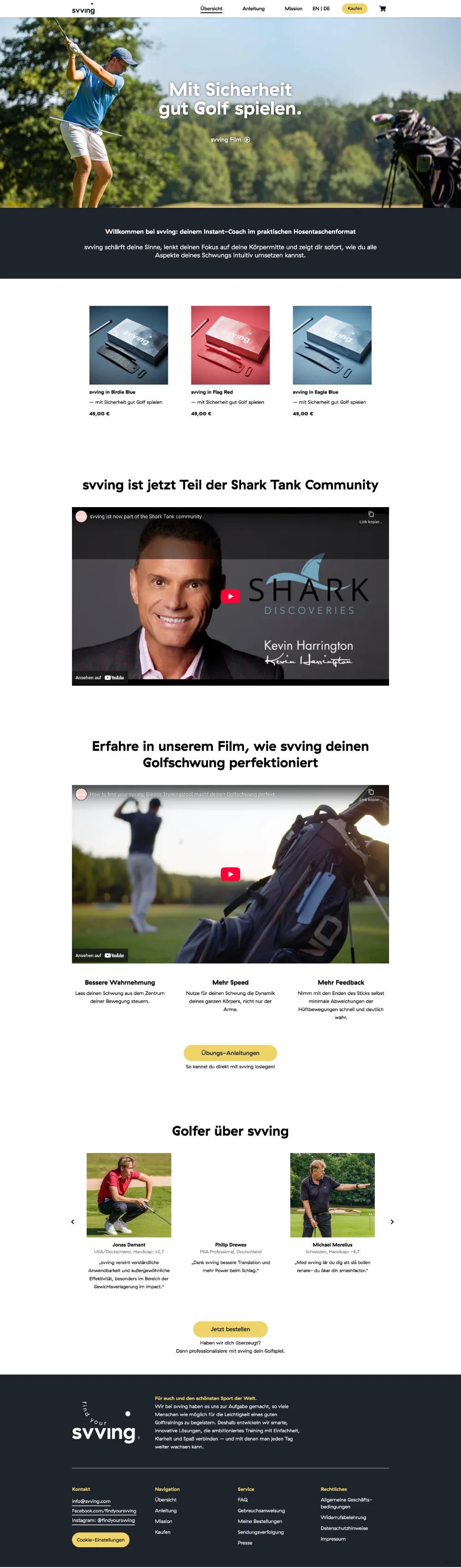 Svving Europe GmbH - Website Desktop