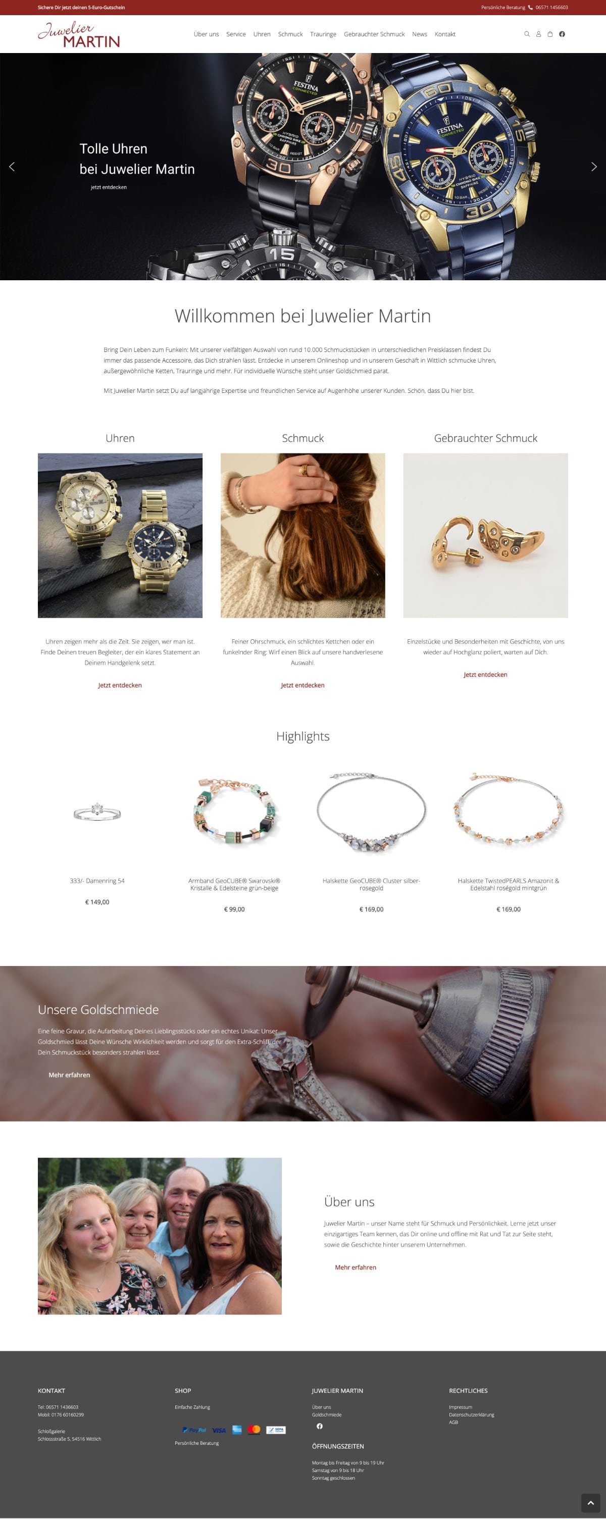Juwelier Martin - Website