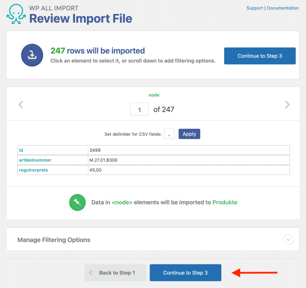 Import-Datei überprüfen