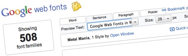 Google Web Fonts