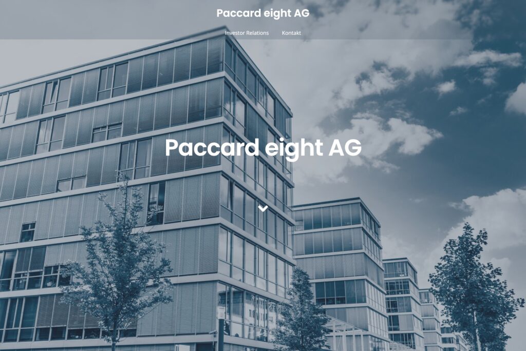 Paccard eight AG Startseite