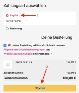 PayPal an der Kasse des WooCommerce-Shops auswählen