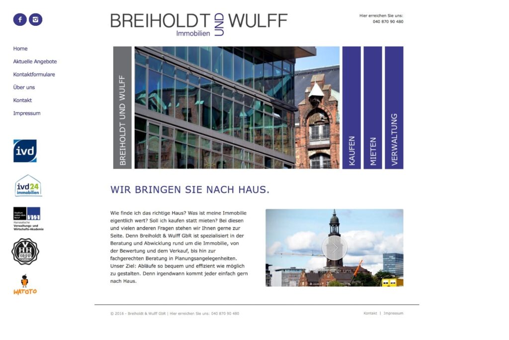 Startseite Beriholdt und Wulff