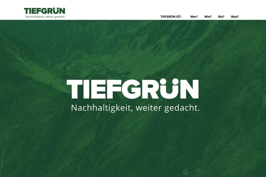 Tiefgruen Agentur Startseite