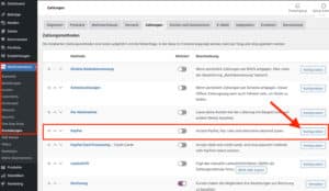 WooCommerce Zahlungsmethode "PayPal" konfigurieren