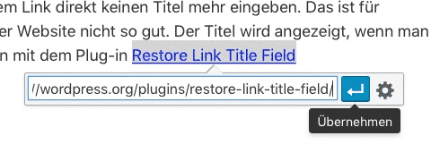 Link übernehmen