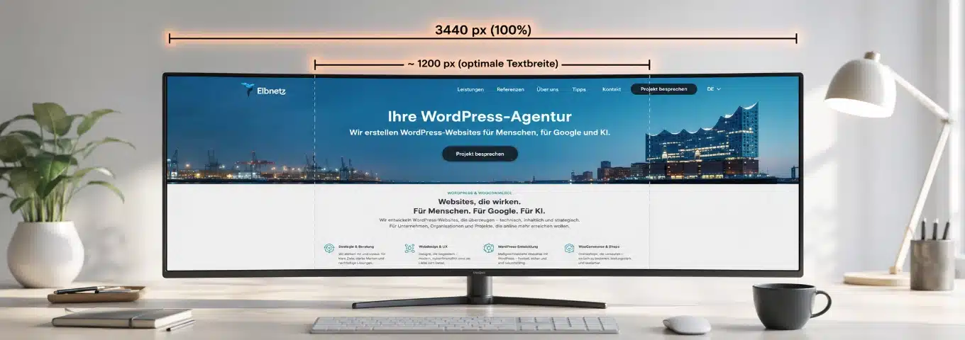 Elbnetz Optimale Website-Breite Optimale Website-Breite