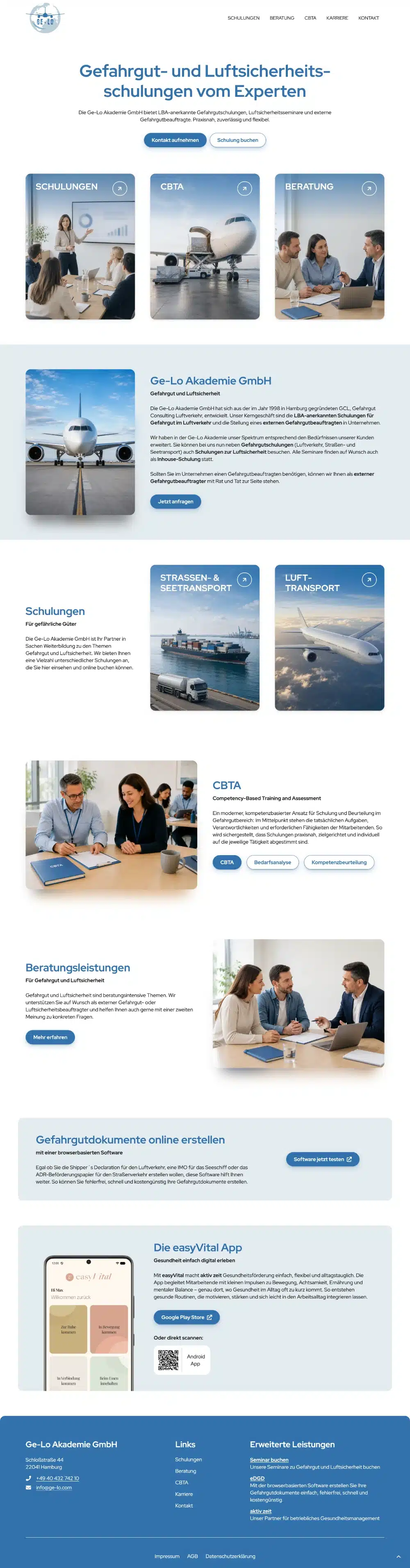 Ge-Lo Akademie - Website Desktop
